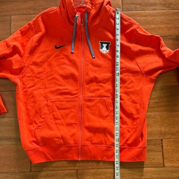 Nike Vibrant Orange Full-Zip Hoodie University of Illinois Size XL - Picture 8 of 8